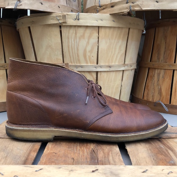 clarks tumbled leather desert boot